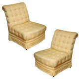 Pair of Yellow Salon Chairs