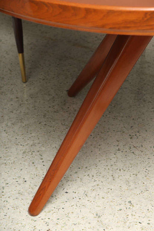 Swedish Modern Extension Dining Table, Probably Erno Fabry In Excellent Condition For Sale In Hollywood, FL