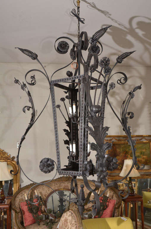large heavy cast iron lantern