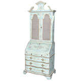 Handpainted Italian Bureau Bookcase/Secretaire