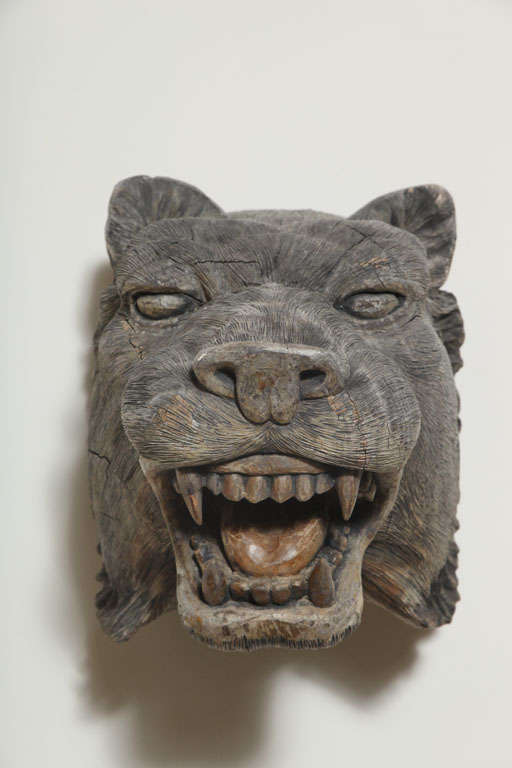 panther head sculpture