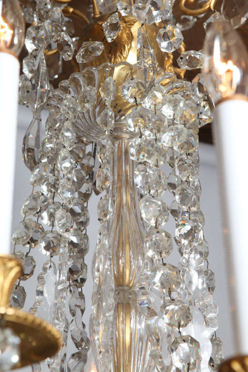 20th Century Crystal & Bronze 18 Light  Chandelier-Ritz Carlton Palm Beach