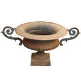 Pair of Cast Iron Urns Pair of Cast Iron Urns