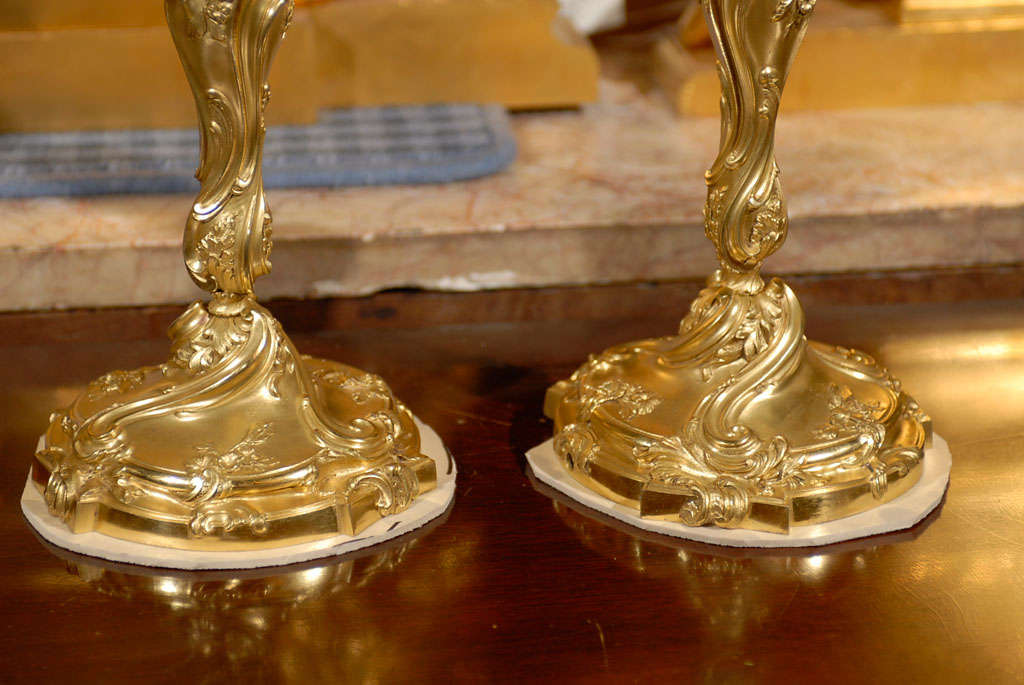 Gilt bronze candlesticks 1