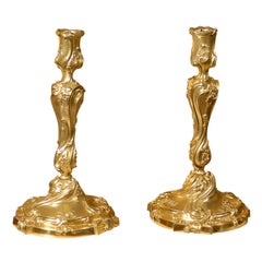 Gilt bronze candlesticks