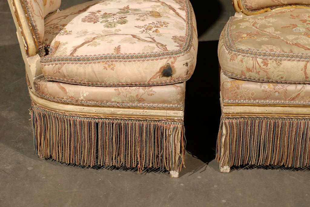 Pair of 19th Century Fireside Slipper Chairs 1