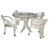 Mid C Lucite Dining Table Set