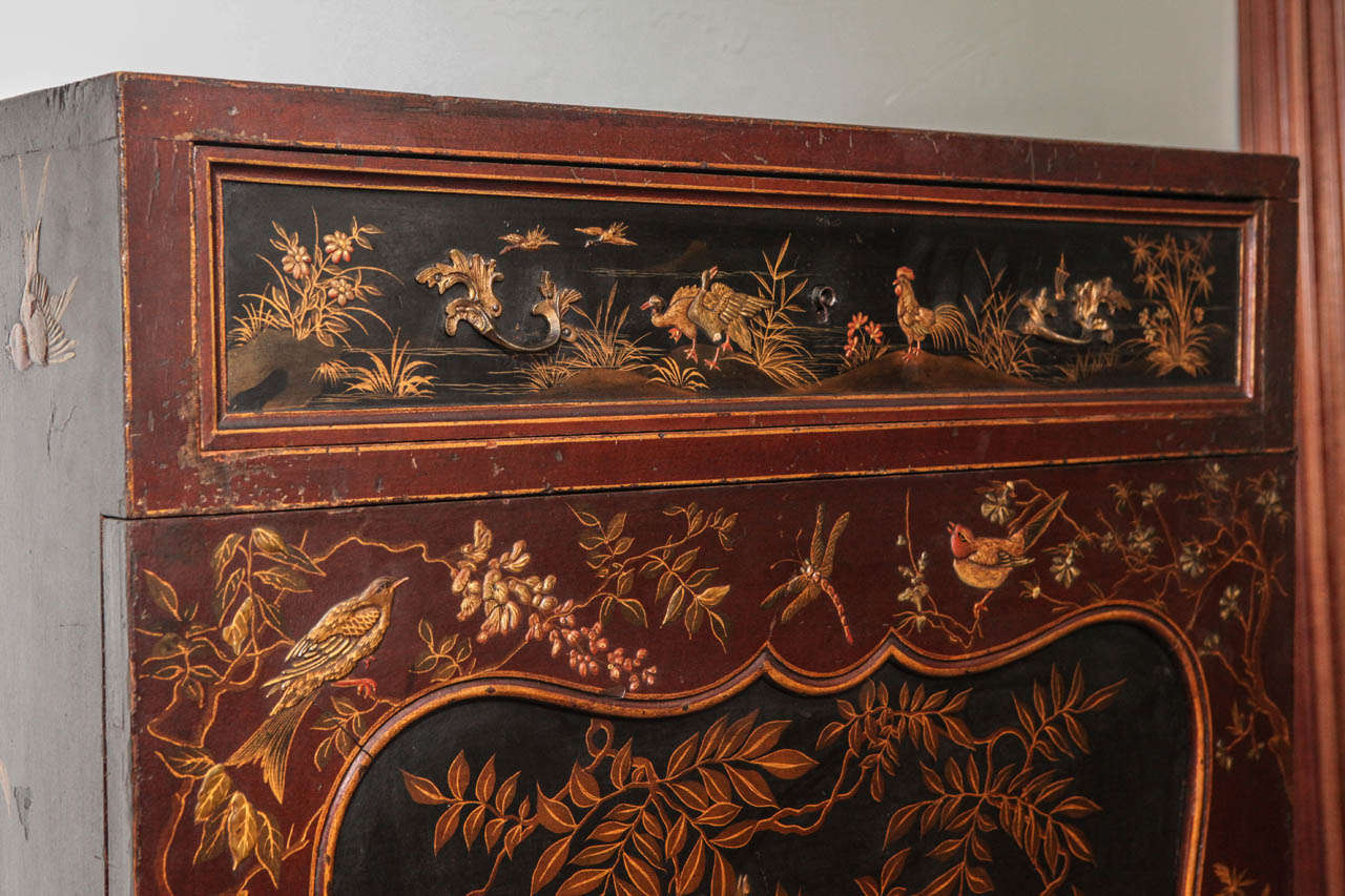 Carved 1900s, English Chinoiserie Cabinet