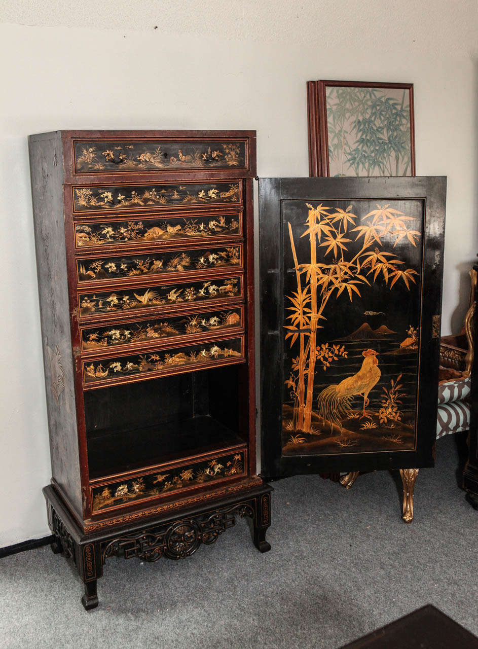 1900s, English Chinoiserie Cabinet 1