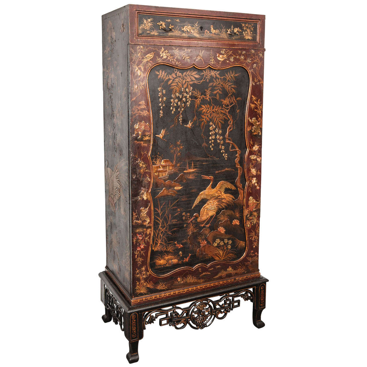 1900s, English Chinoiserie Cabinet