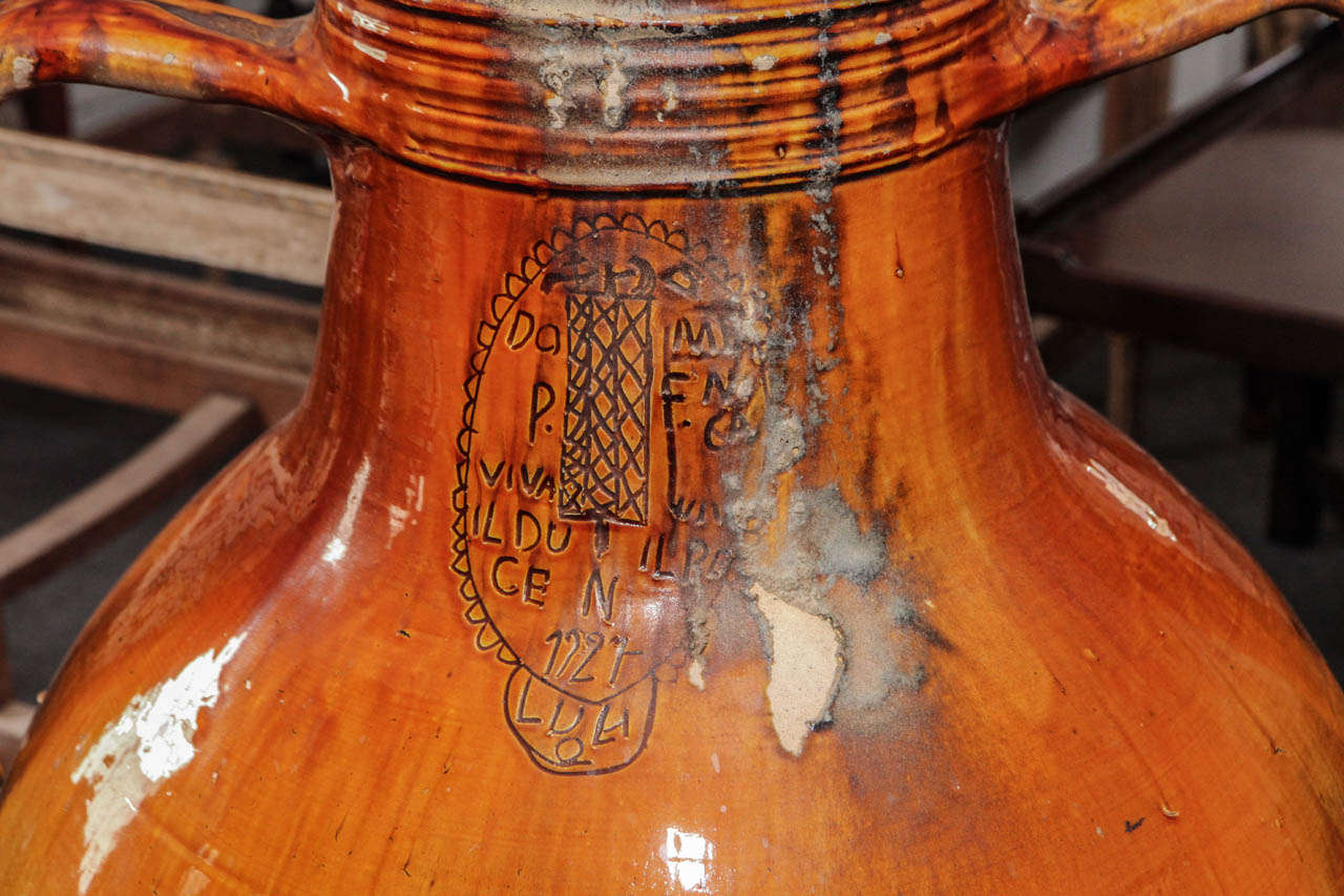 Large Sicilian  Olive Jug In Good Condition In Newport Beach, CA