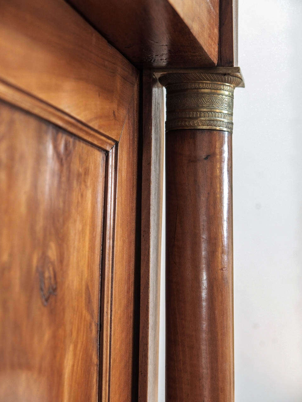 19th Century Walnut Empire Style Armoire In Good Condition In New Orleans, LA