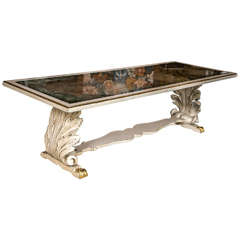 Shell Form Verne Eglomisé Top Coffee Low Table Attributed to Jansen 12