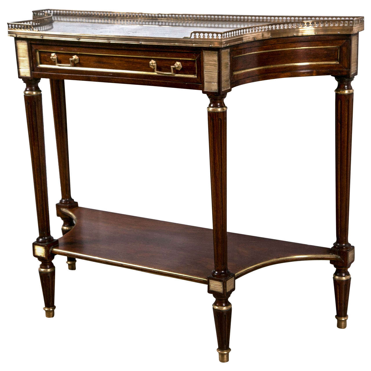 Louis XVI  Style Console Deserte Marble Top Stand by Jansen