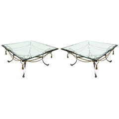 Pair of Tassel and Ribbon Form Coffee Low Tables 2