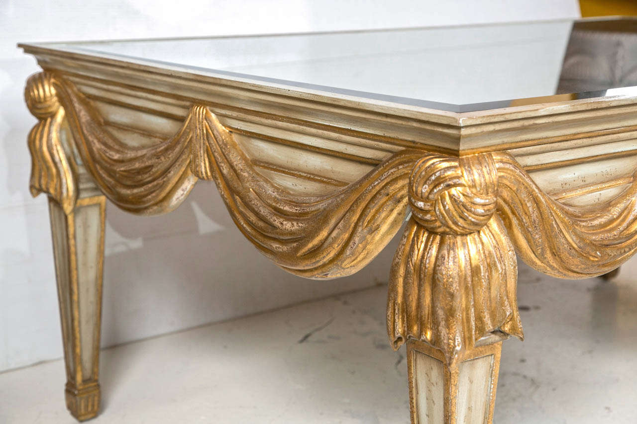 A Ribbon and Tassel Form Decorated Coffee Table 1
