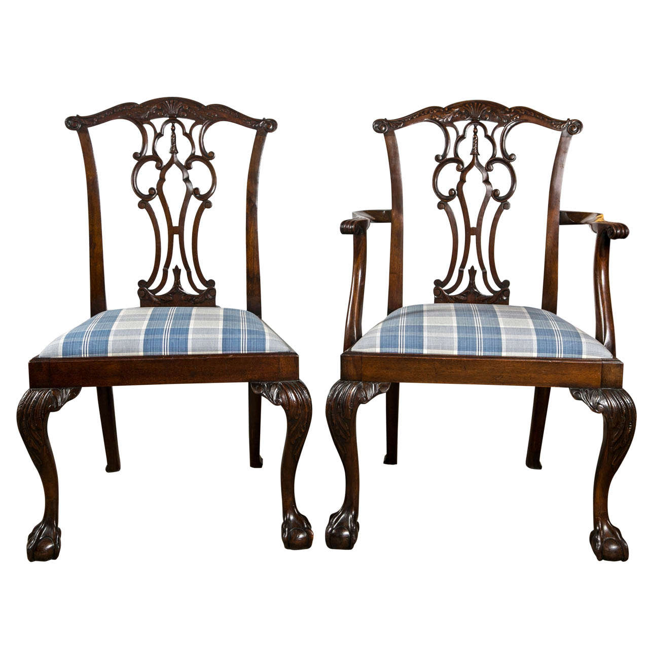 Set Of Eight Chippendale Dining Chairs With Ball And Claw Feet At