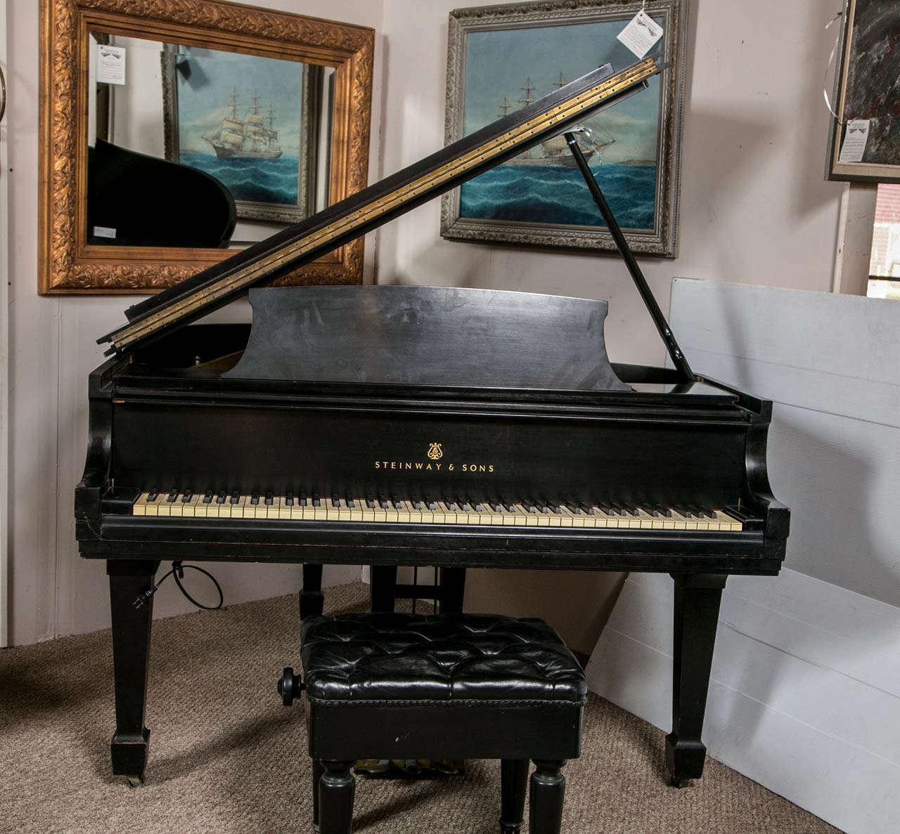 A Steinway Model M Piano In Fair Condition In Stamford, CT