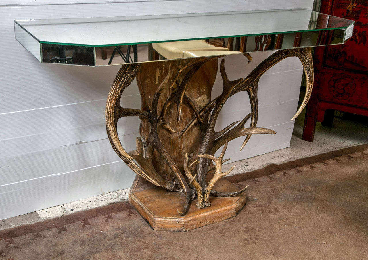 antler table base