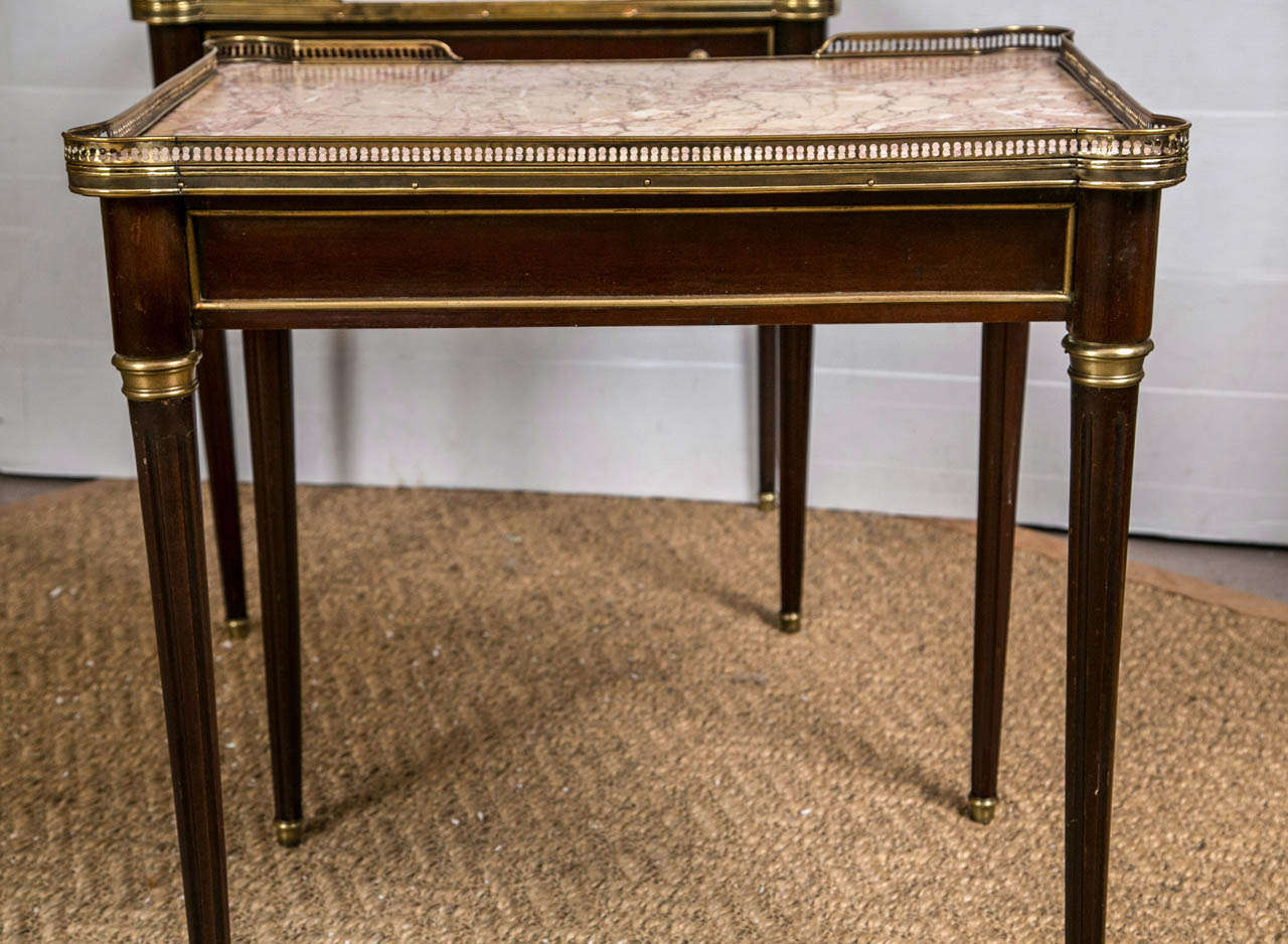 A Pair of Louis XVI Style Maison Jansen End Tables 2