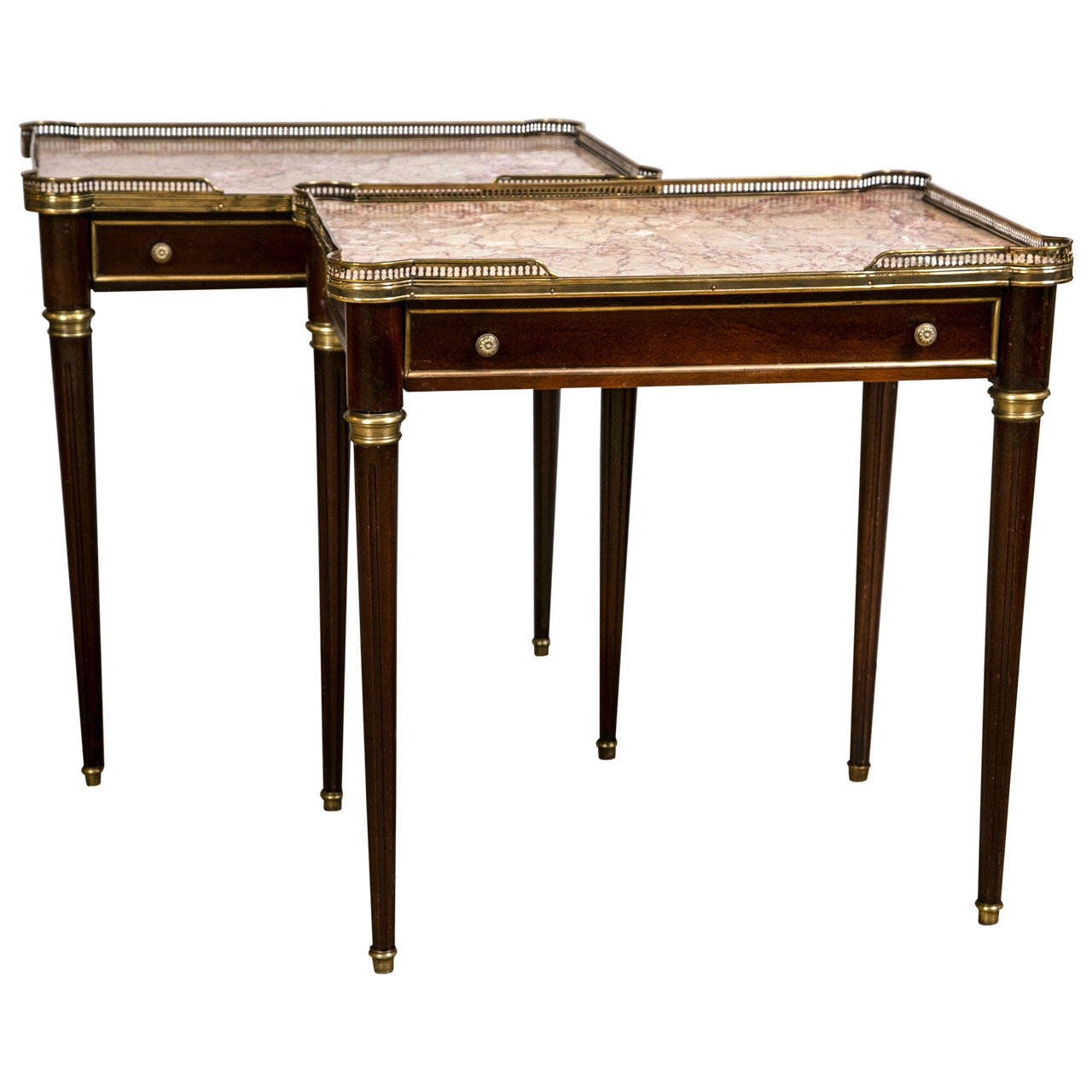 A Pair of Louis XVI Style Maison Jansen End Tables