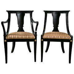 Set of Six Regency Style Dining Chairs