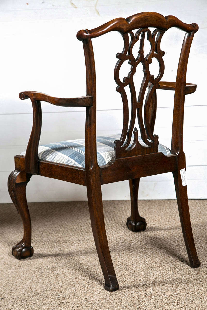 Set of Eight Chippendale Dining Chairs with Ball and Claw Feet at 1stdibs