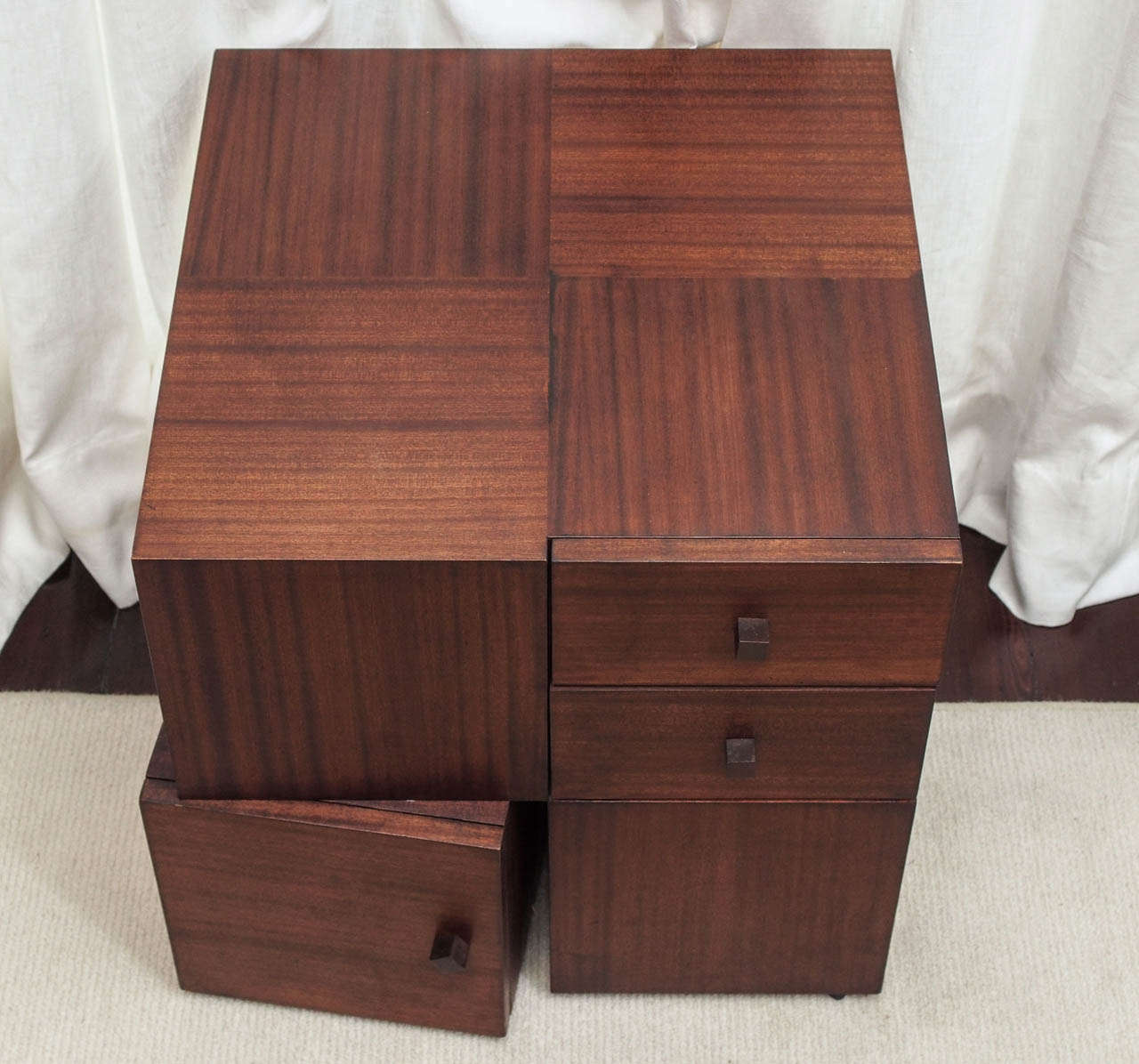American Pair Cube Tables by Antoine Proulx For Sale