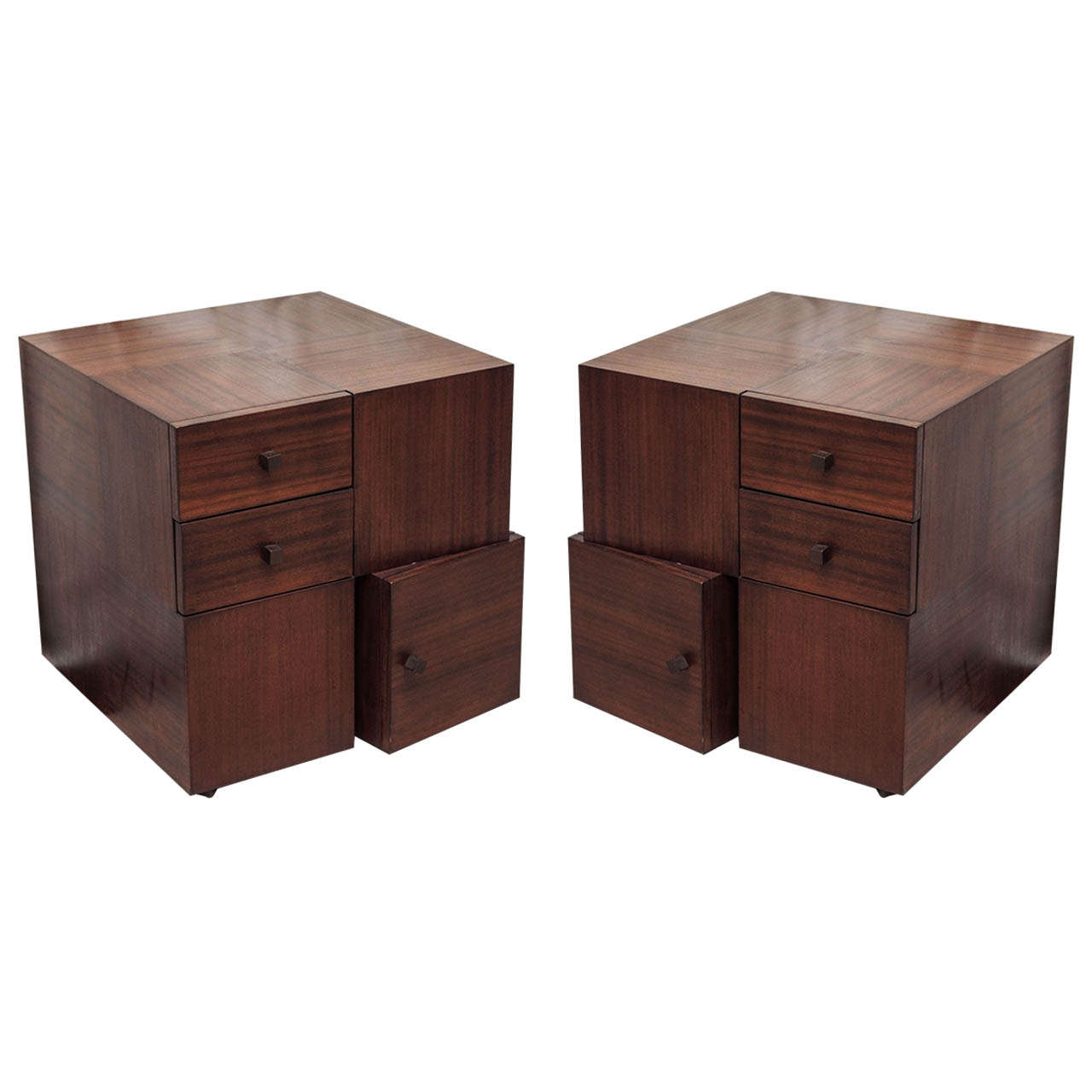 Pair Cube Tables by Antoine Proulx For Sale