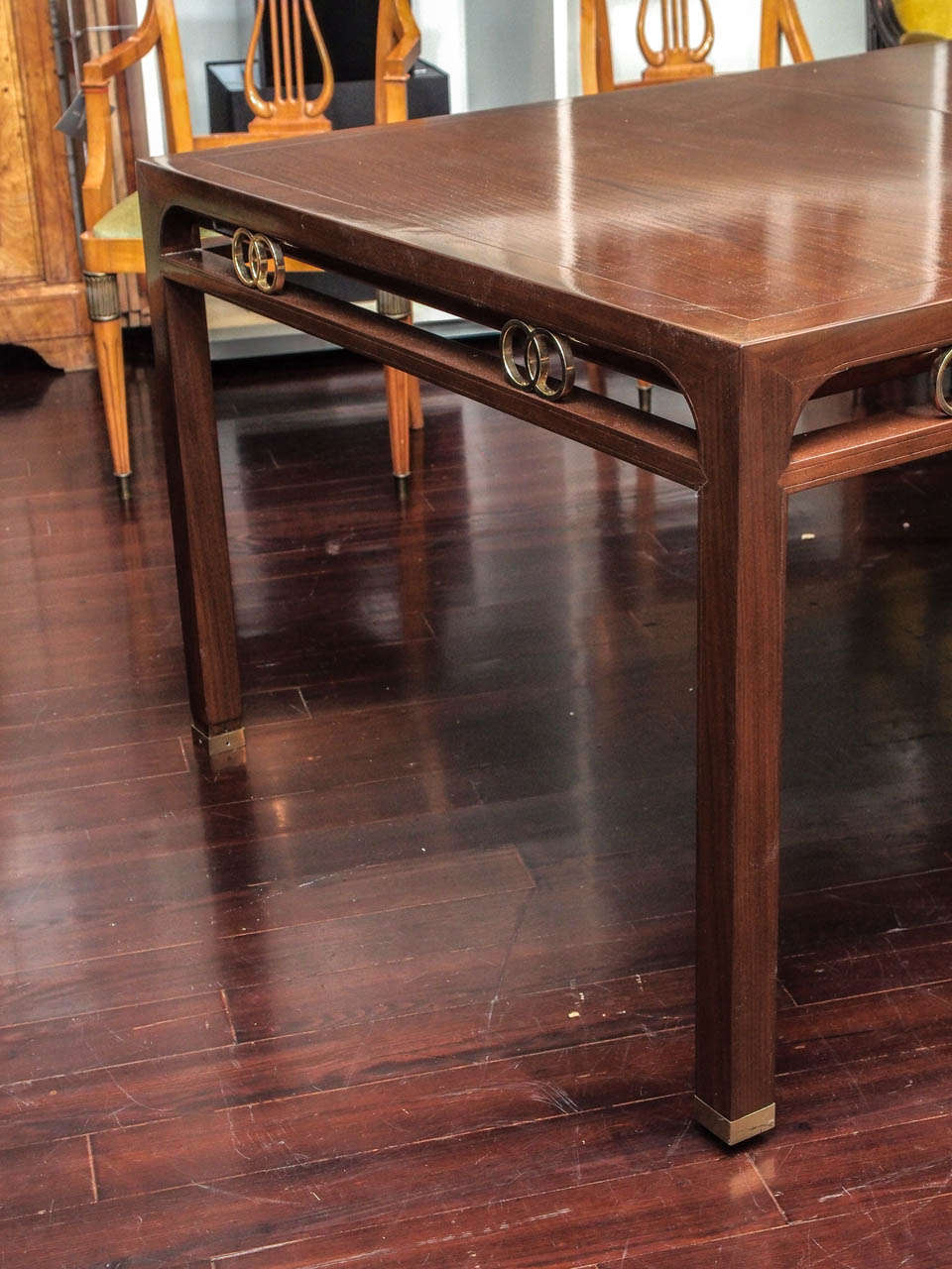 American SATURDAY SALE Walnut Dining Table after Michael Taylor, circa 1960s For Sale