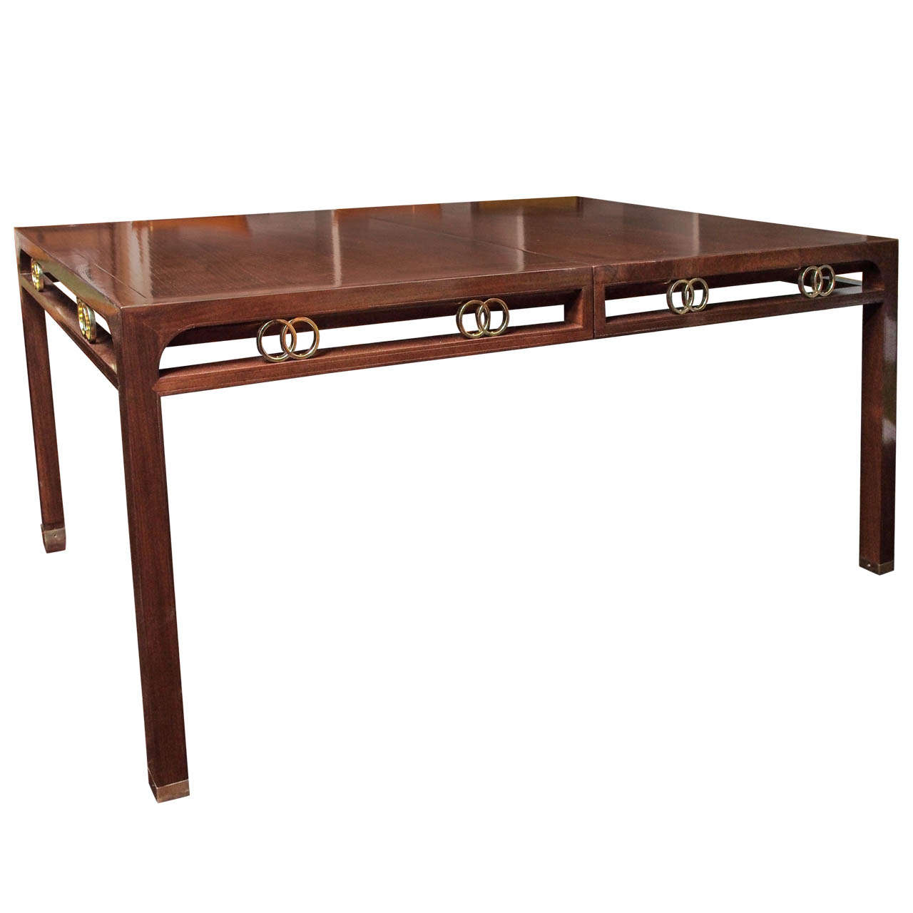 SATURDAY SALE Walnut Dining Table after Michael Taylor, circa 1960s For Sale