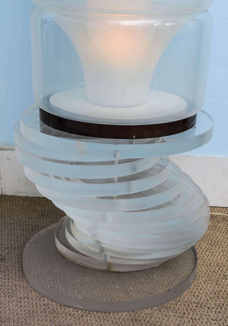 Mid-Century Modern Mid Century Modern Italian Mazzega Carlo Nason Sculptural Glass Floor Lamp