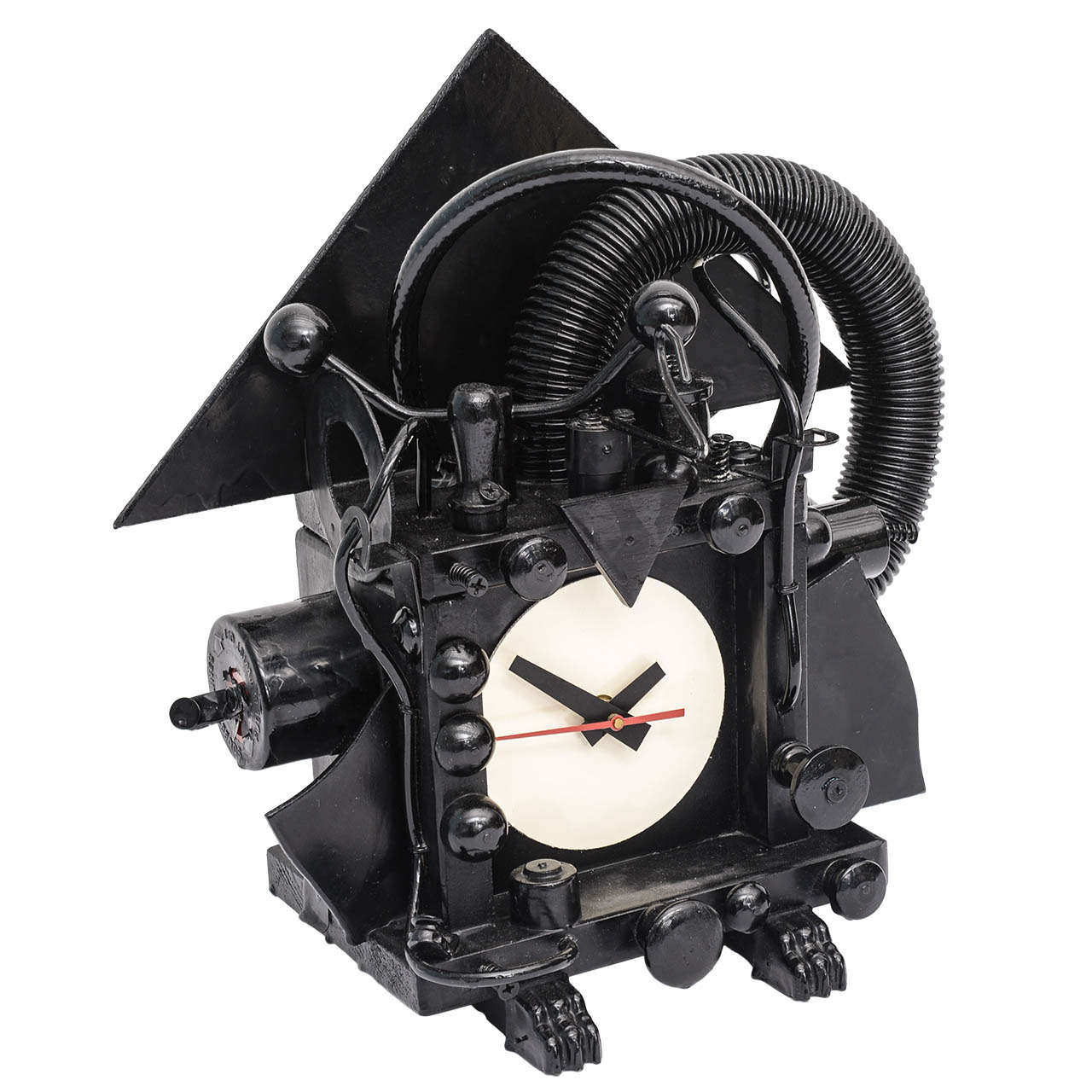 Postmodern Richard Birkett Fantasy Clock Louise Nevelson Style For Sale