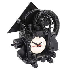 Postmodern Richard Birkett Fantasy Clock Louise Nevelson Style
