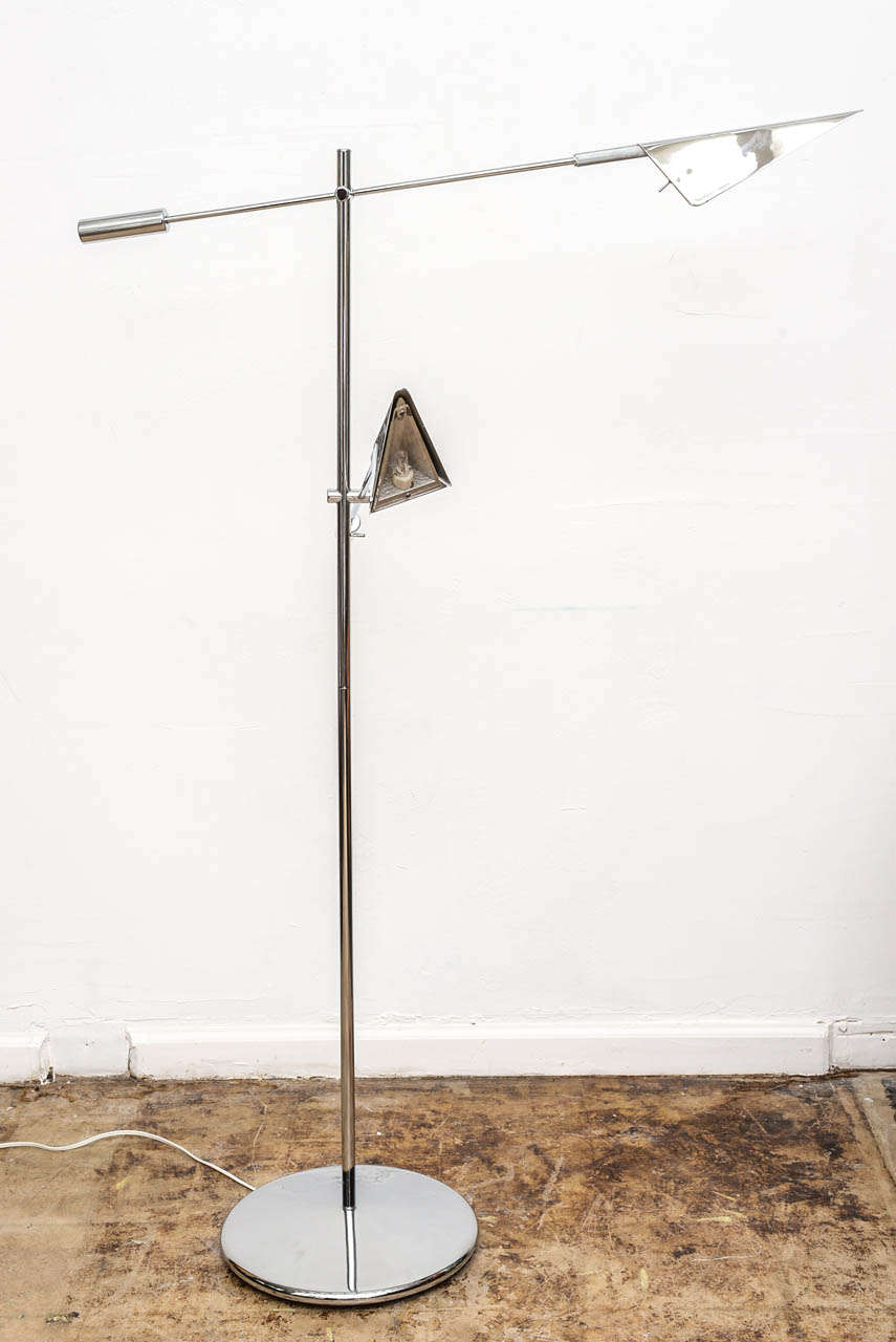 Mid-Century Modern Modernist Koch & Lowy Sleek 70s Vintage Floor Lamp