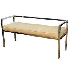 Mid Century Milo Baughman Minimalist Bench