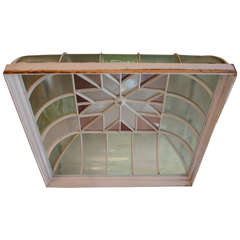 Antique Victorian Stained Glass Skylight Dome