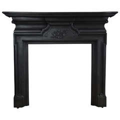 Antique Edwardian Cast Iron Fireplace Surround