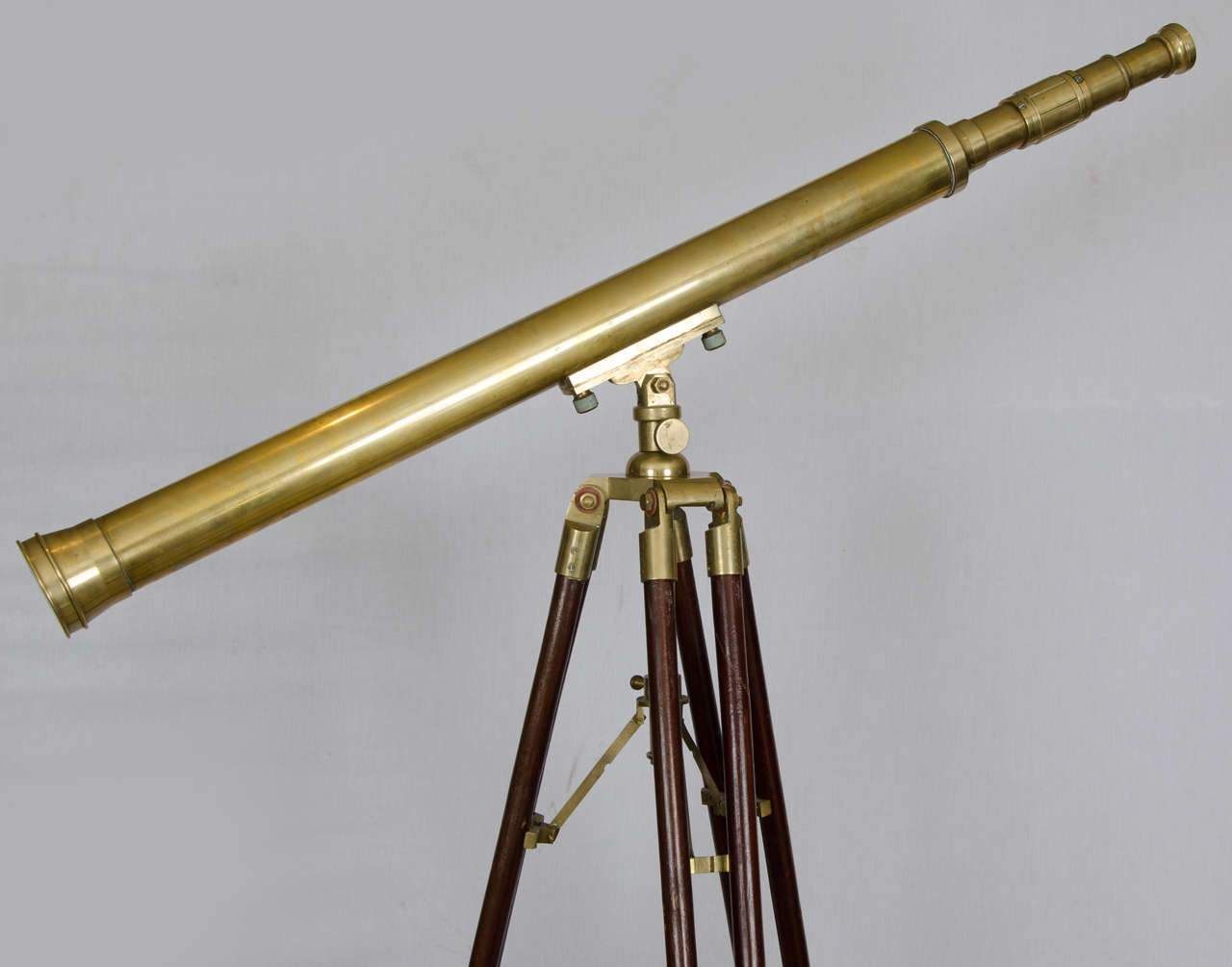 Antique Ross of London Brass Telescope and Stand 1