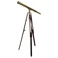 Antique Ross of London Brass Telescope and Stand