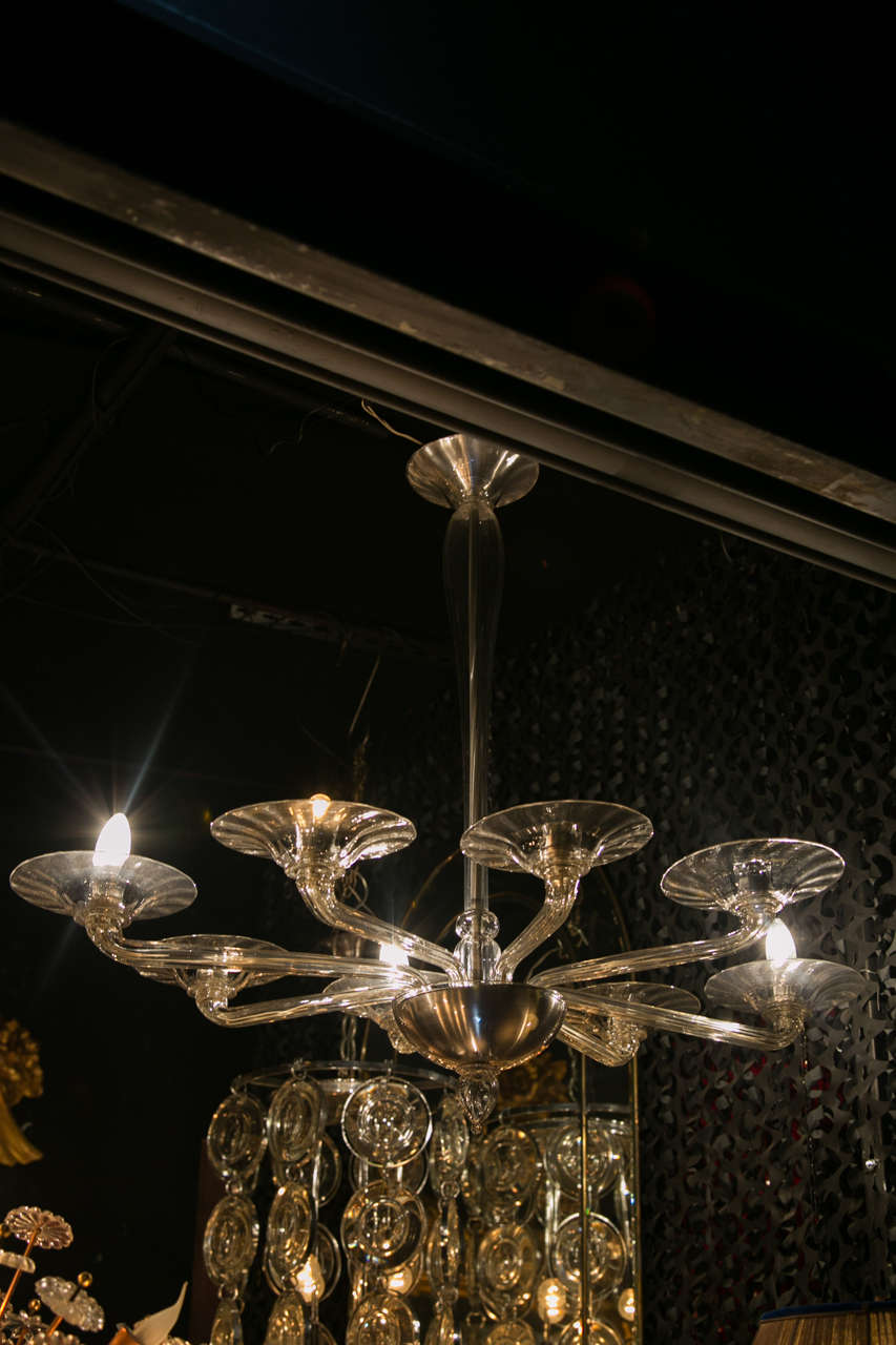 Other Oval Chandelier, Murano Venini, 1970s