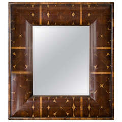 Oyster Veneer William and Mary Style Cushion Mirror
