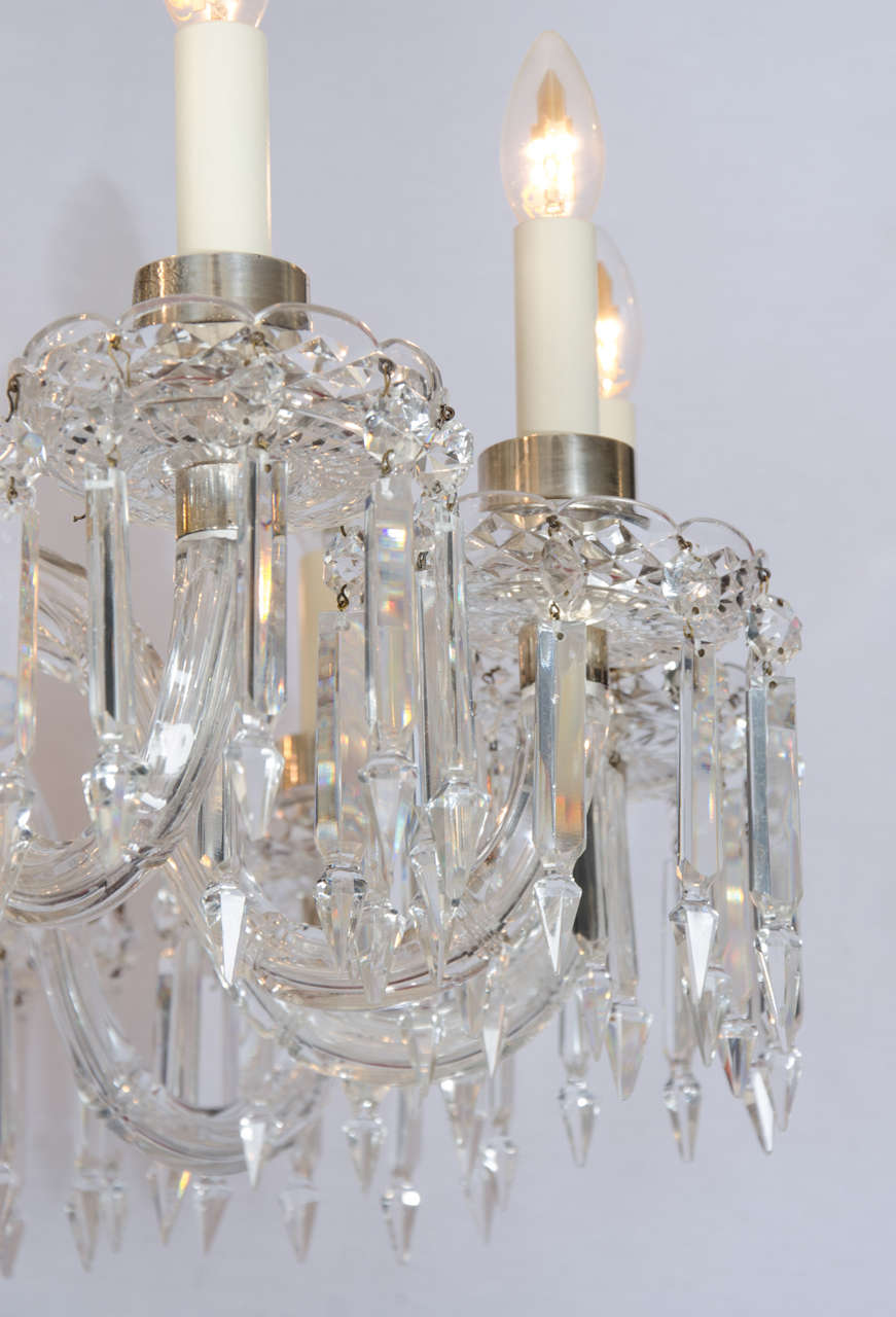 Large French 19th Century Crystal and Glass Chandelier In Excellent Condition In London, GB