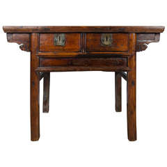 Antique 19th Century Chinese Hardwood Console Table