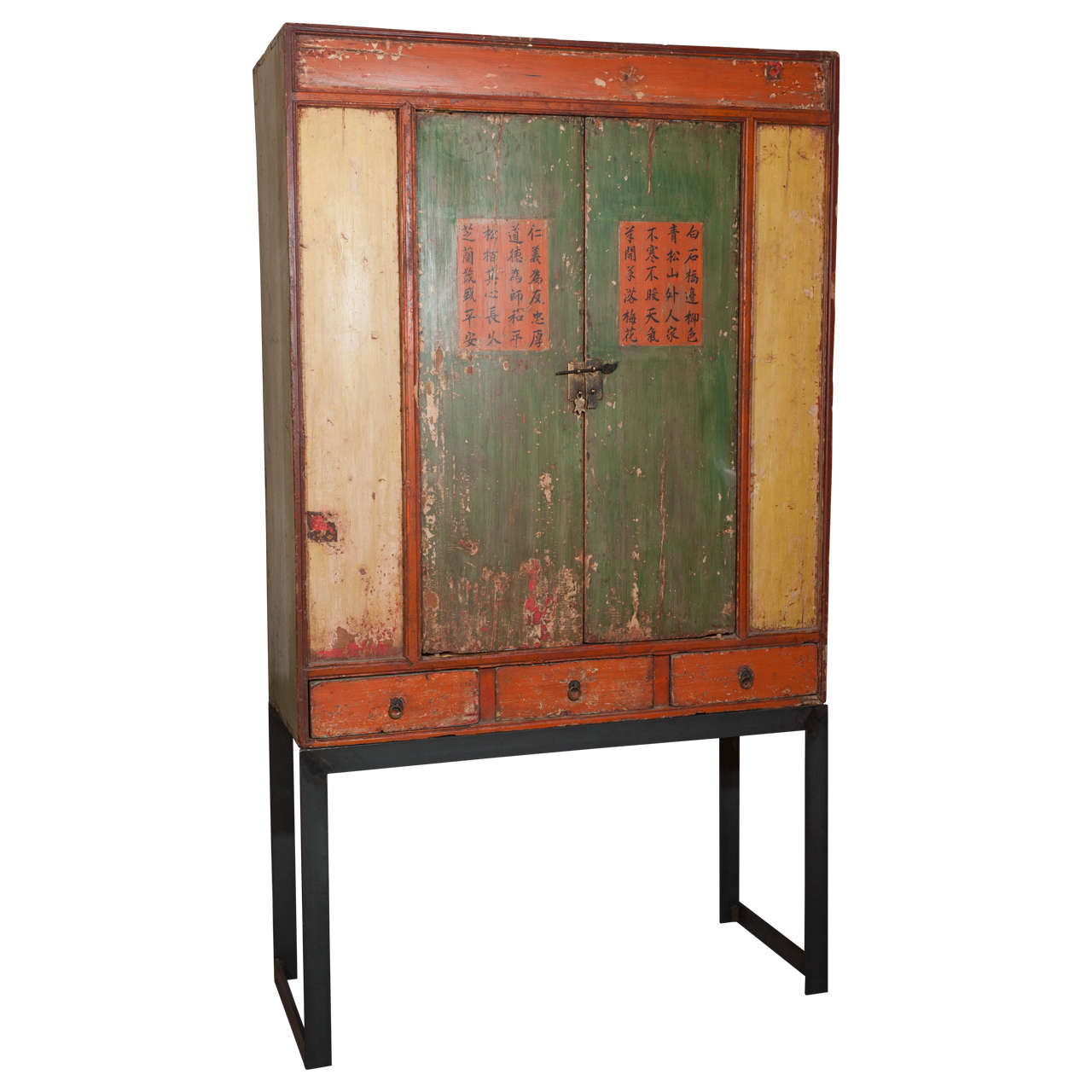 Early 19th Century Antique Chinese Pantry Cupboard, circa 1820 For Sale