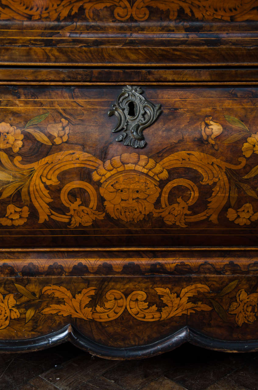 18th Century Dutch Marquetry Armoire In Good Condition In Brighton, Sussex