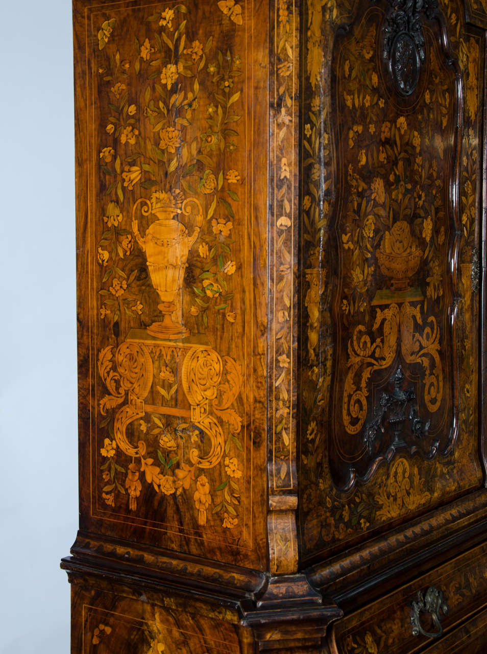 18th Century Dutch Marquetry Armoire 1