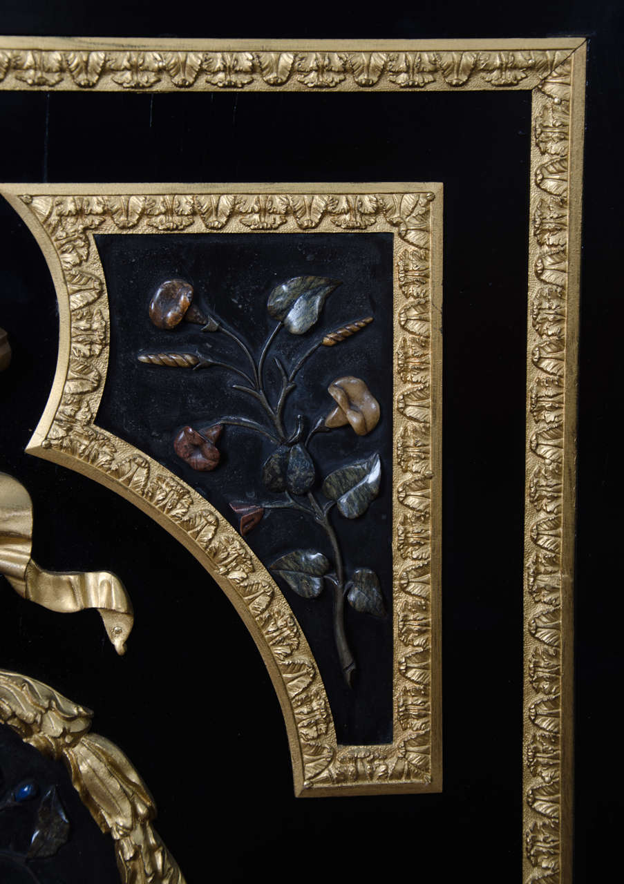 Großer französischer Pietra-Dura-Schrank, 19. Jahrhundert im Angebot 1