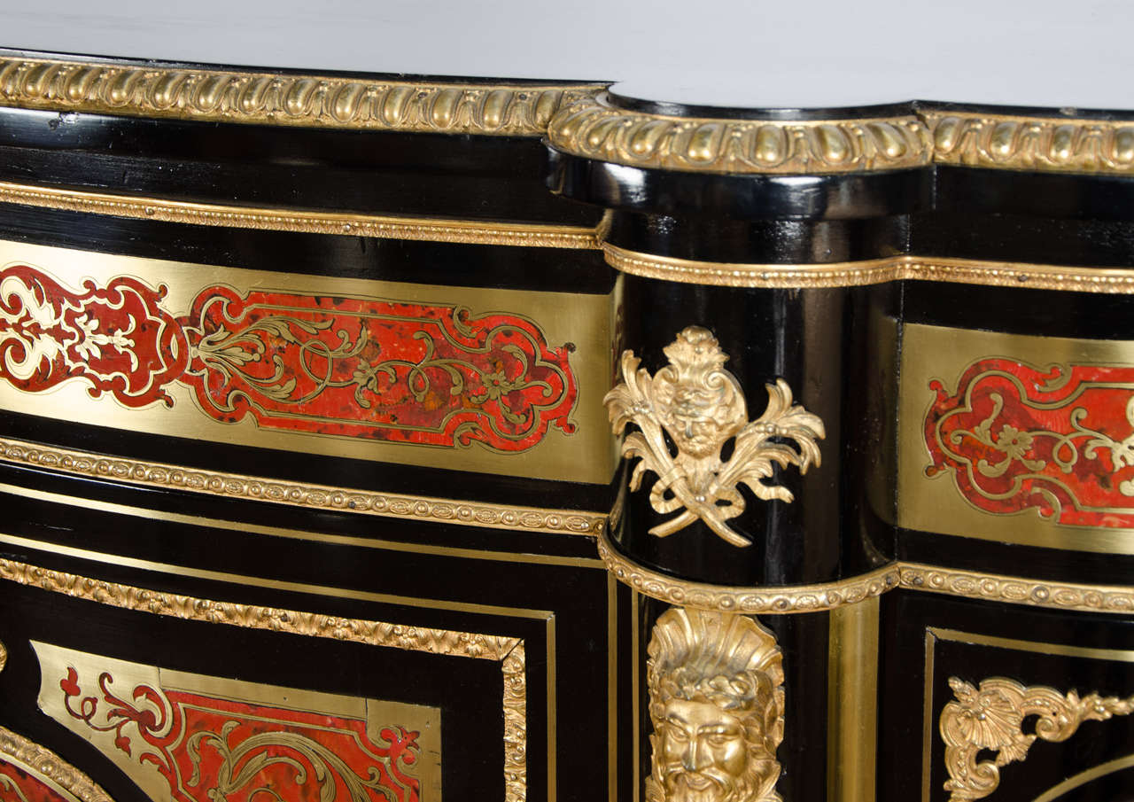 Late 19th Century Large 19th Century Boulle Credenza