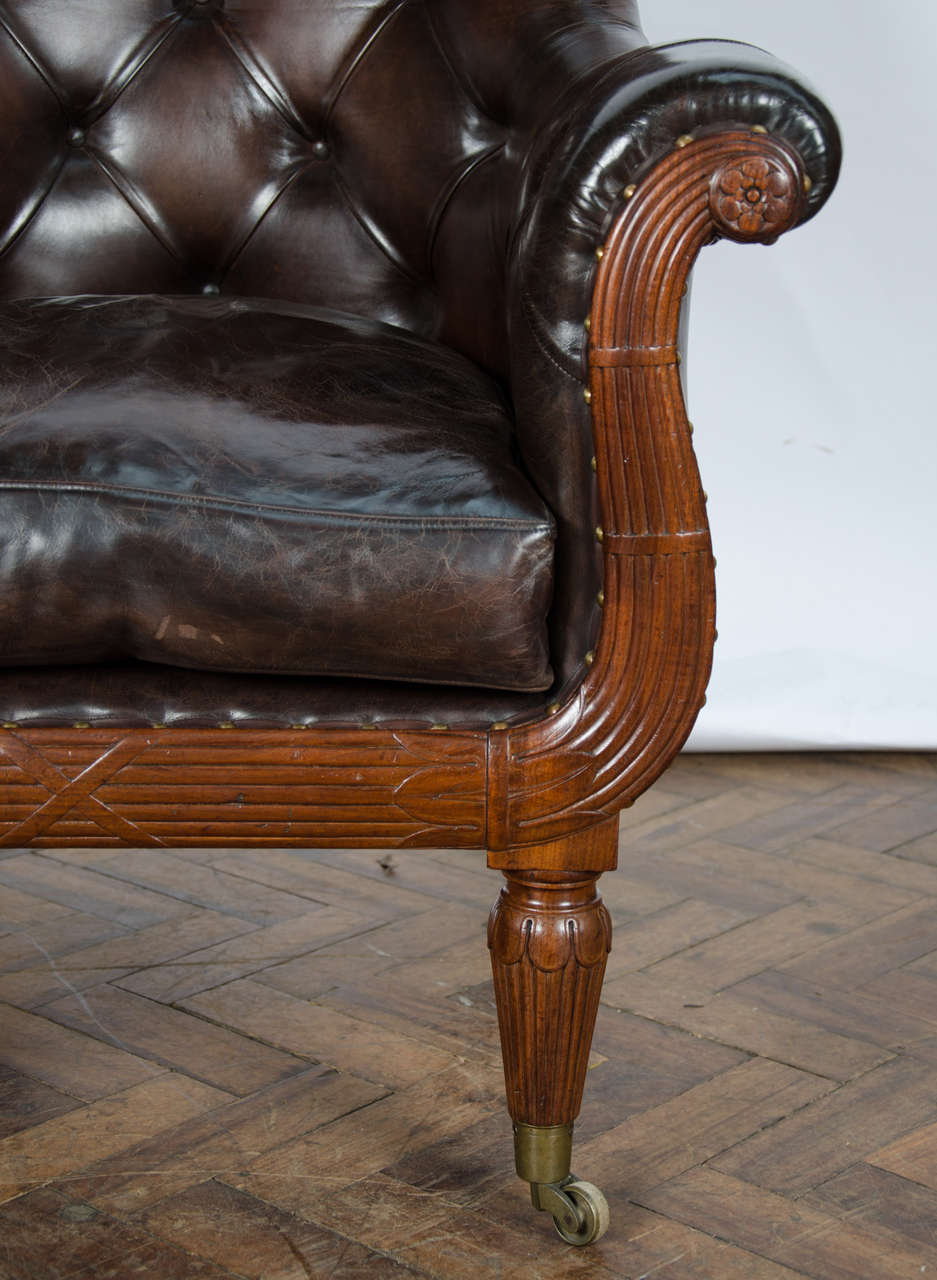 Pair of 19th Century Library Chairs 2